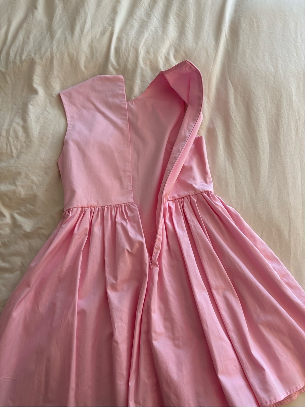 ZARA Light Pink Sleeveless Gathered Waist Dress - Picture 4 of 5